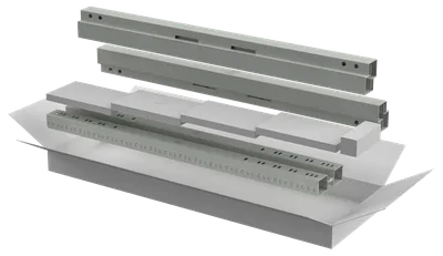 Комплект стоек и профилей ITK LINEA E LE35-18UXX-XL, 18U, серый