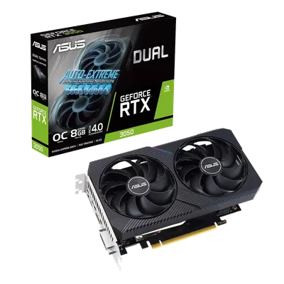 DUAL-RTX3050-O8G-V2 - Видеокарта ASUS GeForce RTX 3050 8Gb DUAL V2 OC Edition GDDR6 128bit 1xHDMI 1xDP 1xDVI DUAL-RTX3050-O8G-V2