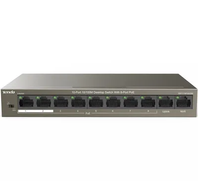 Коммутатор Tenda TEF1110P-8-63W, 8×PoE, 63W PoE