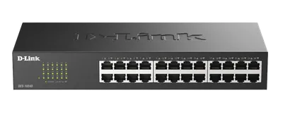 Коммутатор D-Link DES-1024D/H2A, неуправляемый, 24×100М, 1U