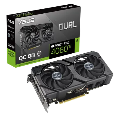 Видеокарта ASUS DUAL-RTX4060TI-O8G-EVO, 8GB GDDR6, RTX 4060 Ti