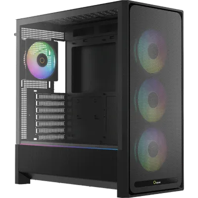 Корпус ПК Ocypus Delta-C70-BKG400XX-GL, Midi-Tower, TG, 4×120mm ARGB, E-ATX