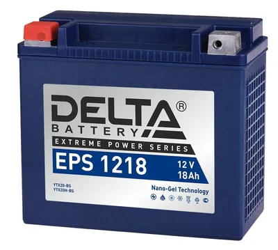 Аккумулятор Delta EPS 1218, 12В, 20Ач, AGM/GEL
