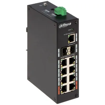 Коммутатор DAHUA DH-PFS3211-8GT-120, 8×GbE PoE, 120W, 2×SFP, IP66