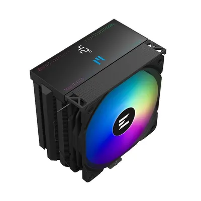 Кулер для процессора ZALMAN CNPS13X DS BLACK, 120mm FAN, 5 HEAT PIPES, 4-PIN PWM, 600-2000 RPM, 29,7 DBA MAX, HYDRO BEARING, ARGB TOP COVER, LIVE CPU TEMPERATURE DISPLAY, FULL SOCKET SUPPORT