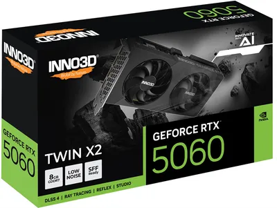 Видеокарта INNO3D N50602-08D7-195071N, RTX 5060, 8 ГБ, Twin X2