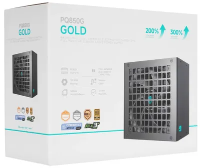 Блок питания Deepcool PQ850G, ATX 3.1, 850Вт, 80+ Gold, 120mm fan