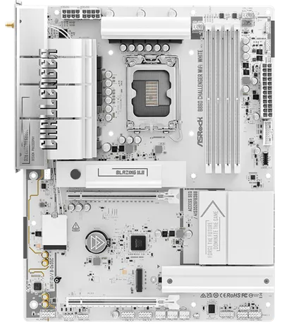 Материнская плата ASROCK B860 Challenger WiFi White, LGA1851, DDR5, ATX