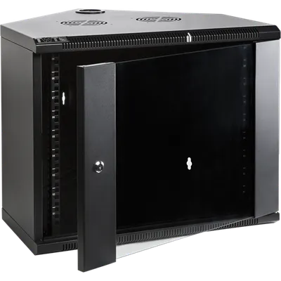 Шкаф настенный Lanmaster TWT-CBWTG-6U-6X6-BK, 6U, 600×600, стекло