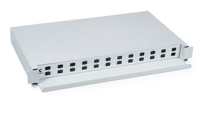 Кросс бокс оптический 19" на 24 SC (LC duplex) со сплайс-кассетой Cabeus ODF-19-24-SC Кросс бокс оптический 19" на 24 SC (LC duplex) со сплайс-кассетой, выдвижной (без пигтейлов и проходных адаптеров)