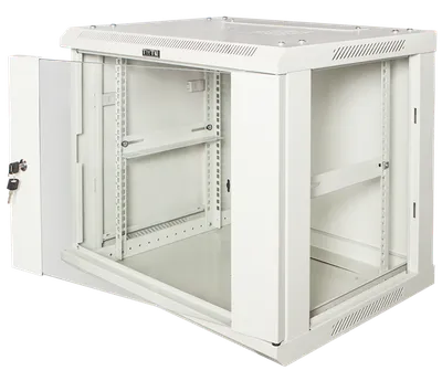 Шкаф LANMASTER TWT-CBWPG-15U-6X4-GY, настенный, 15U, 600x450 мм, стекло, серый