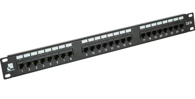 Патч-панель Lanmaster LAN-PPi24U5E, 24×RJ-45, кат.5e, 1U