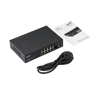Коммутатор Бастион 4074, 8×PoE, 1×1GbE, 1×SFP, 150Вт