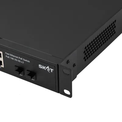 Коммутатор Бастион 4076, PoE+, 16×PoE, 2×Uplink, 2×SFP, 300Вт
