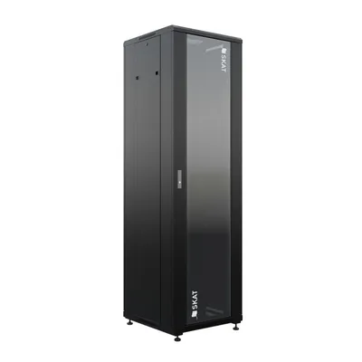 SKAT TB-42R660GF-B Шкаф напольный универсальный серверный 42U 600х600мм, дверь стеклянная