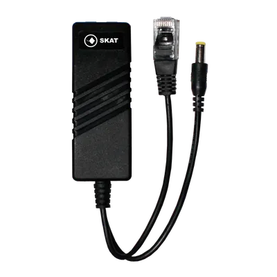 Сплиттер PSE-SP-1A-E, мощность 13Вт, вх. RJ-45 PoE, вых. RJ-45 Ethernet и DC 12V