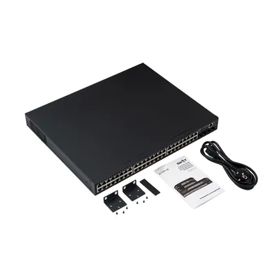 Коммутатор Бастион 4093 SKAT PoE-M-48G-4S, L2+, 48×1GbE PoE, 4×SFP, 800Вт