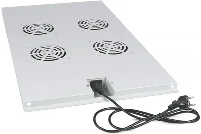 Вентиляторный модуль Cabeus TRAY-100, 1U, 4 вентилятора, 600 м³/ч, серый