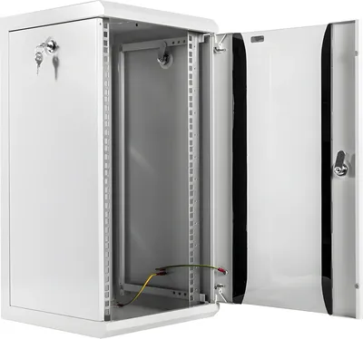 Шкаф коммутационный ЦМО (ШРН-8.255-10) настенный 8U 320x305мм пер.дв.стекл серый 255мм 8.1кг 180град. 420мм