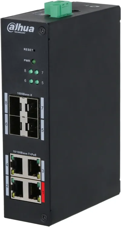 Коммутатор Dahua DH-HS4408-4ET-96, L2, управляемый, 4×100M, 4×1GbE, 4×SFP, PoE 96W