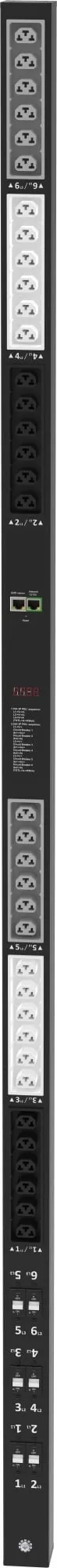 PDU RakTek RTP3E3236, 36xC13/C19, 3x32A, измерение, Ethernet
