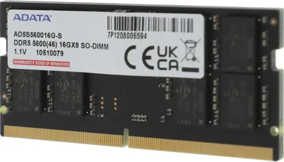 Оперативная память A-DATA AD5S560016G-S, 16GB, DDR5, 5600MHz, SO-DIMM