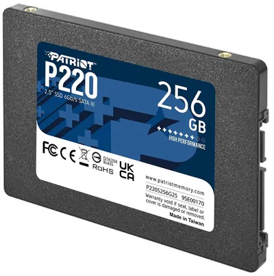 SSD Patriot P220S256G25, 2.5" 256ГБ, SATA, 550/490 МБ/с