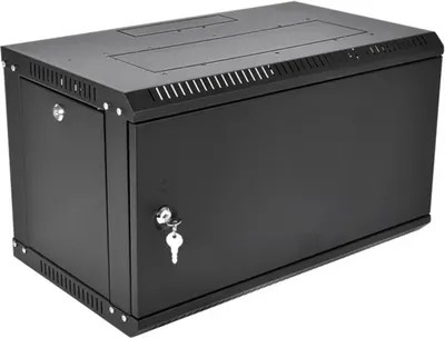 Шкаф телекоммуникационный ЦМО ШРН-Э-6.350.1-9005, 6U, настенный, 600×350 мм, металл, чёрный