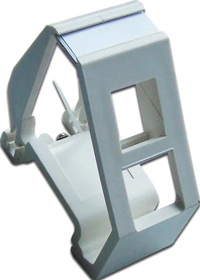 Рамка Lanmaster LAN-DRF-1OK-WH, 1 пост, Keystone, белая