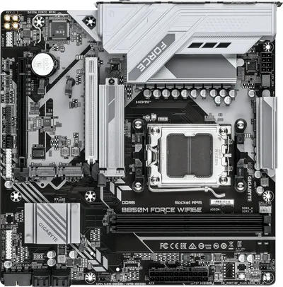 Материнская плата GIGABYTE B850M FORCE WF6E, AM5, B850, 2×DDR5, 3×M.2, mATX