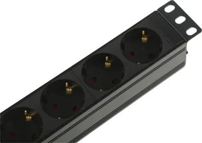 Блок розеток Lanmaster TWT-PDU19-10A8P, 8xSchuko, 10A, 1U, горизонтальный