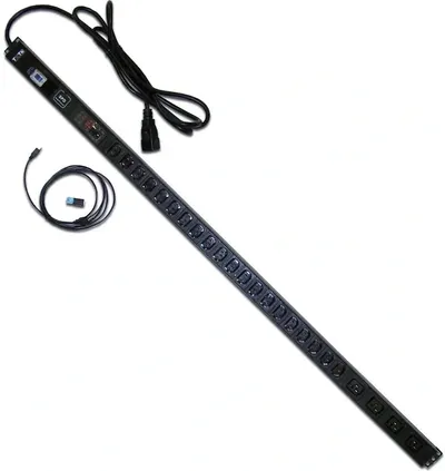 Блок розеток Lanmaster TWT-PDVM-4C9-20C3-C0, 16A, 20xC13+4xC19, 3м, вертикальный