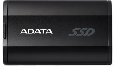 Твердотельный накопитель/ ADATA External SSD SD810, 500GB, Type-C, USB 3.2 Gen2х2, up to R/W 2000/2000 MB/s, 72.7x44x12.2mm, Black (5 лет)