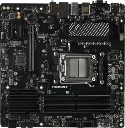 Материнская плата MSI PRO B650M-P, AM5, B650, DDR5, Micro-ATX