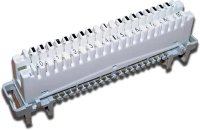 Плинт LANMASTER TWT-LSA10P-DIS-10, 10 пар, LSA-PROFIL, белый