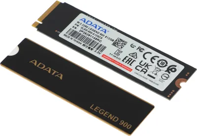 SSD A-DATA SLEG-900-512GCS, LEGEND 900, 512ГБ, M.2, PCIe 4.0, 6200/2300МБ/с