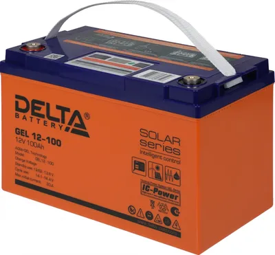 Аккумулятор Delta GEL 12-100, 12В, 100Ач, AGM+GEL