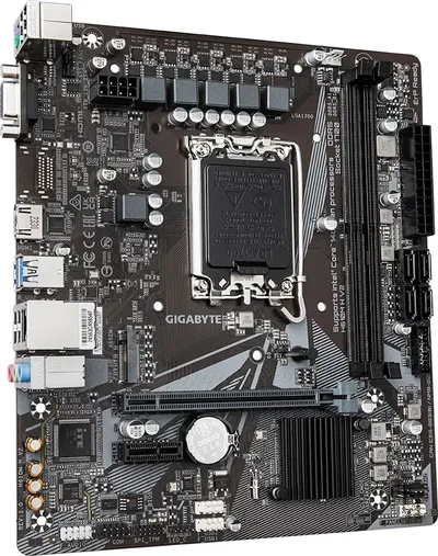 H610M H V2 - Материнская плата, Gigabyte, H610M H V2 (4719331859985), LGA1700, iH610, 2xDDR5 4400/4800/5200/5600, 4xSATA3, 1xM.2 (PCI-E 3.0x4/x2), 1xD-Sub, 1xHDMI, 1xPCI-Ex16, 1xPCI-Ex1, mATX