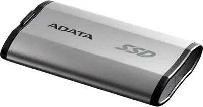 Твердотельный накопитель/ ADATA External SSD SD810, 500GB, Type-C, USB 3.2 Gen2х2, up to R/W 2000/2000 MB/s, 72.7x44x12.2mm, Silver (5 лет)