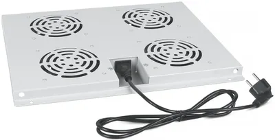 Вентиляторный модуль Cabeus TRAY-60, 1U, 40х417х315 мм (ВхШхГ), вентиляторов: 4, поток: 600 м3/ч, в напольные шкафы серии SH-05C глубиной 600мм, цвет: серый