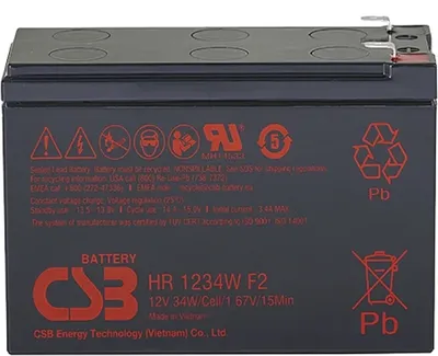 Аккумулятор CSB HR1234W F2, 12В