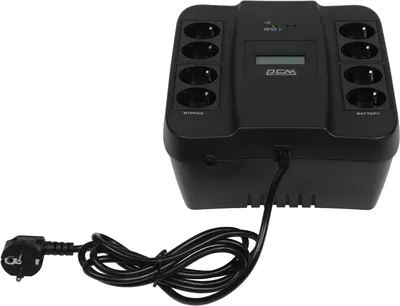 ИБП Powercom SPD-750U LCD USB, линейно-интерактивный, 750ВА/450Вт, 8×Schuko, USB