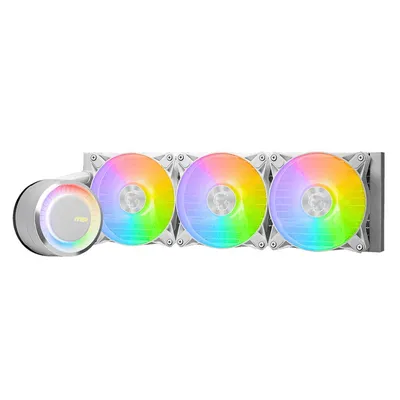 MAG CORELIQUID E360 WHITE - Водяное охлаждение для CPU MSI MAG CORELIQUID E360 WHITE. Socket Intel/AMD, 4pin, Fan 3x120см, ARGB