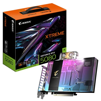 Видеокарта AORUS GV-N5080AORUSX WB-16GD, RTX 5080, 16GB GDDR7