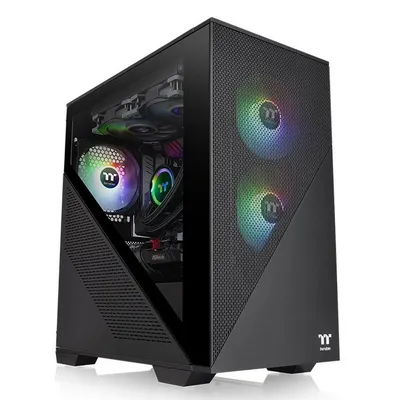 Корпус Thermaltake Divider 170 TG ARGB Black CA-1S4-00S1WN-00, Mini-Tower, mATX, 2×120мм вентилятора