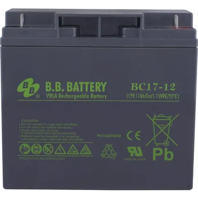 Аккумулятор B.B. Battery BC17-12, 12В 17Ач, AGM, клеммы B1