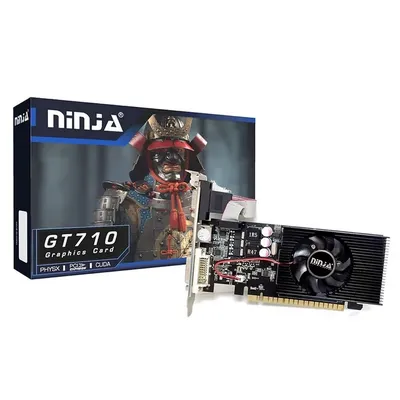 Видеокарта Ninja NVIDIA GeForce GT 710 NF71NP023F, 2ГБ DDR3, 64 бит, Retail