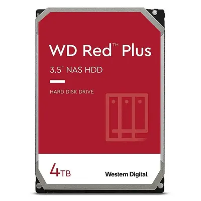 Жесткий диск Western Digital Red Plus WD40EFPX, 4TB, 3.5", 5400RPM, SATA-III