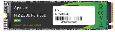 Твердотельный накопитель Apacer SSD AS2280Q4L 512Gb M.2 2280 PCIe Gen4x4, R3600/W3000 Mb/s, 3D NAND, MTBF 1.5M, NVMe 1.4, 300TBW, Retail, 3 years (AP512GAS2280Q4L-1)