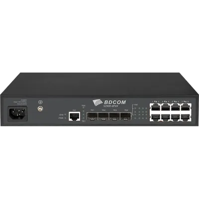 Коммутатор BDCOM S2900-8P4X, L3, 8×1GbE PoE 125W, 4×1/10GE SFP+